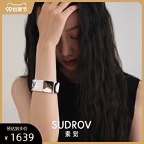 Plain 2021 new niche design sterling silver wide bracelet female personality fashion light luxury exquisite sweater silver bracelet