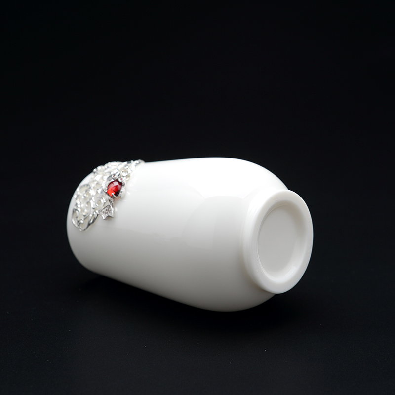Red the jingdezhen ceramic seal pot of tea warehouse tea box small POTS put POTS store tea pot'm caddy fixings