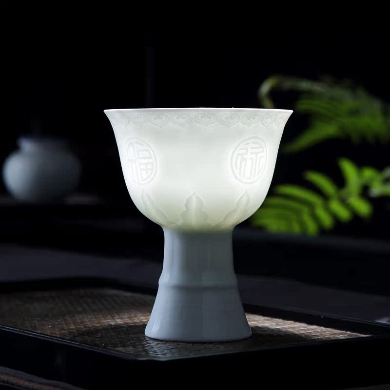 Jingdezhen blue white porcelain ceramic kung fu tea cup single master cup tea cups, small single cup best sample tea cup