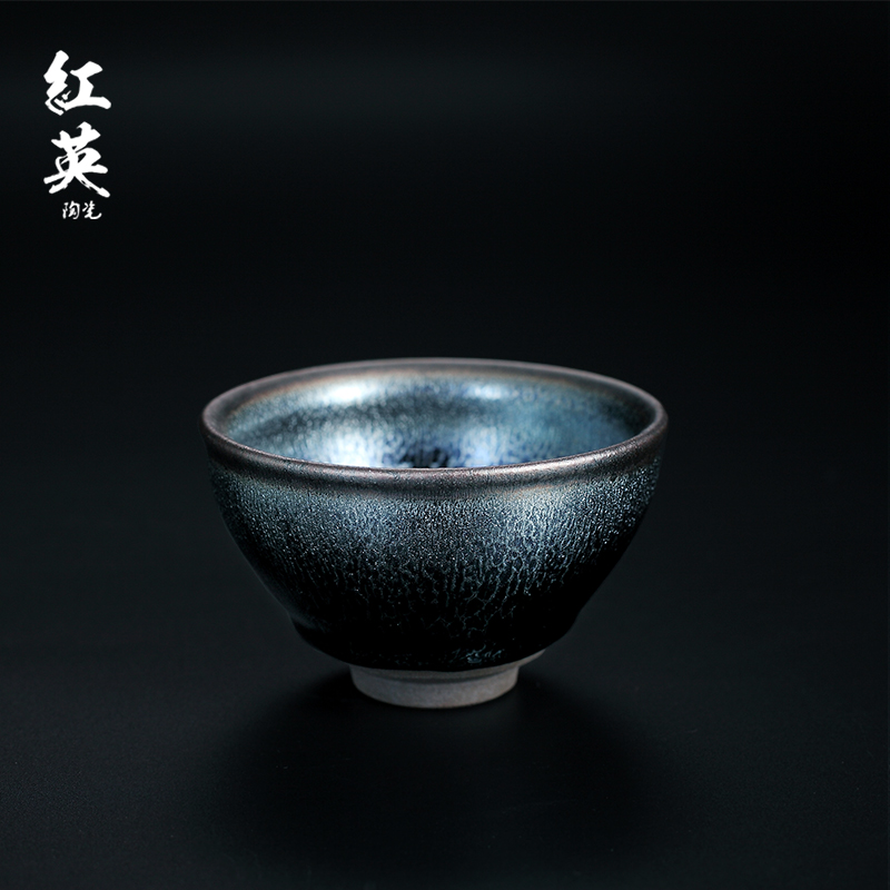 Jingdezhen droplets TuHao obsidian variable partridge spot temmoku oil - lamp can build kung fu tea cups ceramic bowl master cup single CPU