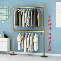 Nordic Double-deck Cloister floor double pole Lifting Hanging Clothes Pole Domestic Bedroom Inner Dorm Room Balcony Drying Hanger