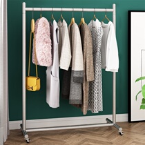 Light and luxurious floor hanger bedroom Clothes Rack Netting Red Balcony Home Theorizer Simple Cool Clothes Rack With Pulleys