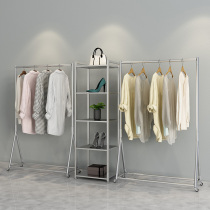 Simple drying rack Mobile hanger Floor-to-ceiling coat rack Bedroom net red household modern hanging clothes rack with wheel