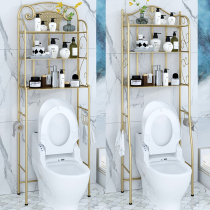 Nordic golden toilet rack Bathroom punch-free storage rack Toilet floor bathroom rack Toilet