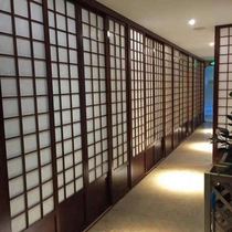 Russian imported and room pine camphor double-sided lattice door partition push-pull sliding door Japanese tatami day barrier
