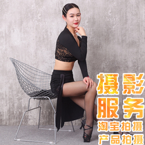 Dance costume female model Tingting photographed Taobao practice clothes to take pictures of Latin dance ballet modern dance pictures classical network shooting