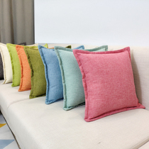 Thickened Fabric Linen Large Holding Pillow Cushion Cover Sofa Large headboard Backed with pillow waist pillow backrest Automotive waist cushion