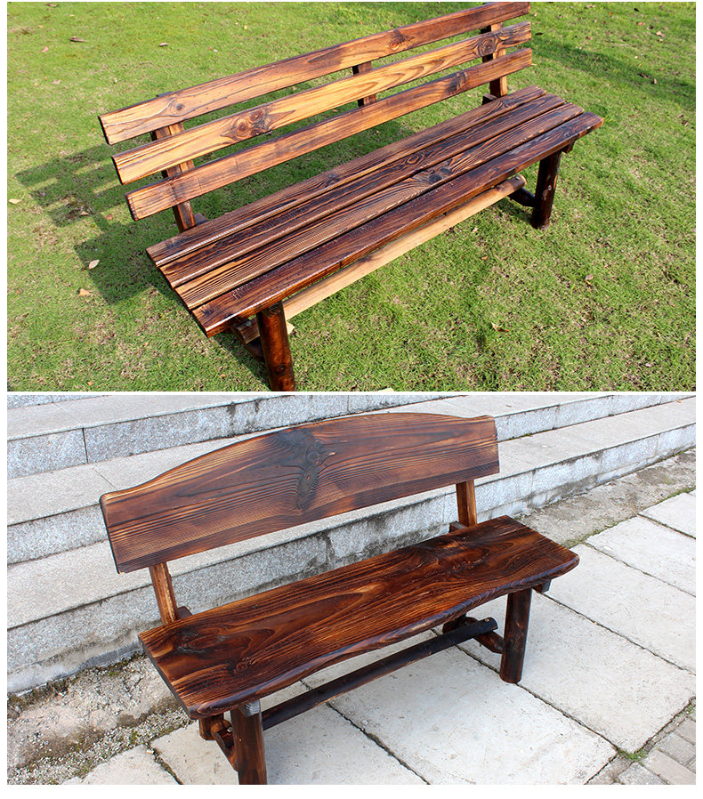 户外防腐木公园椅子休闲长木椅木头排椅长椅室外长条凳子公共坐椅