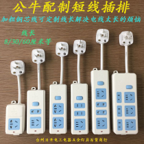 Conversion plug combined bull socket plug inserts platoon plug-in customizable line length plus coarse copper cored wire 10A