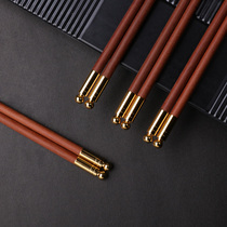 Japans MUJIΕ household environmental protection mahogany chopsticks custom lettering hundreds of surnames high-grade solid wood chopsticks without paint