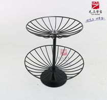 Art Pint Easel Bakery Bread Rack Baking Soft Mount Round Double Layer Iron Art Rack Bakery Cake Swing Table