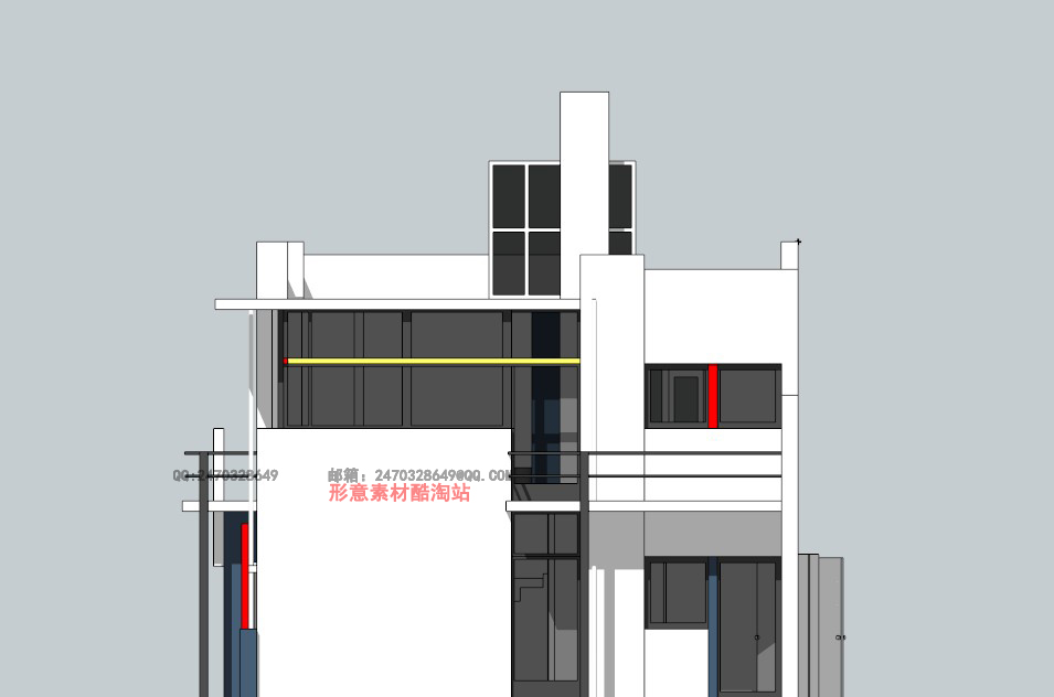 里特维德 施罗德住宅平面立面cad su