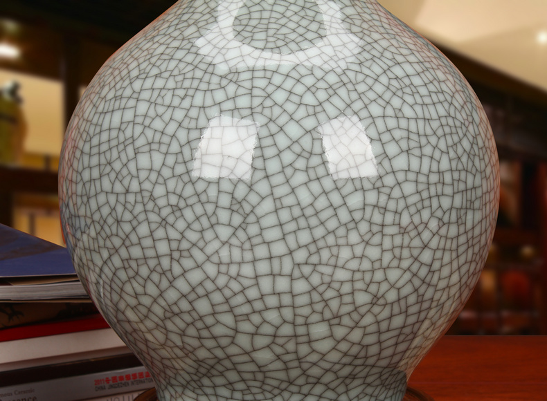 Chinese style of the ancients of jingdezhen ceramics up crack glaze vase modern classical household crafts decoration