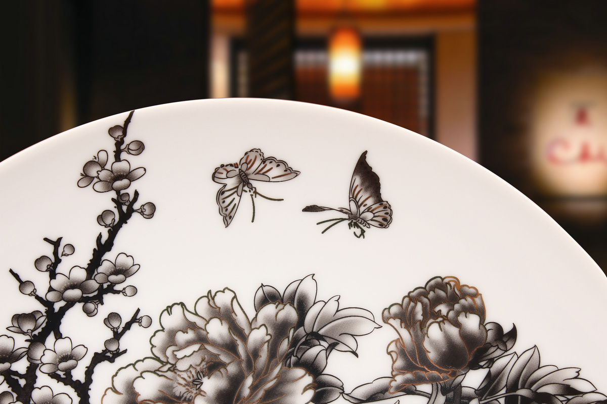 Jingdezhen chinaware paint peony 18 f your CV faceplate hang dish plate decoration crafts are set