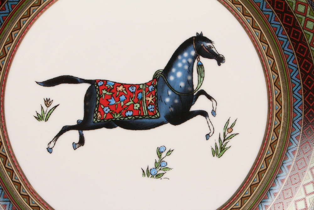 Jingdezhen ceramics European horse faceplate hang dish plates southeast Asia household decoration decoration