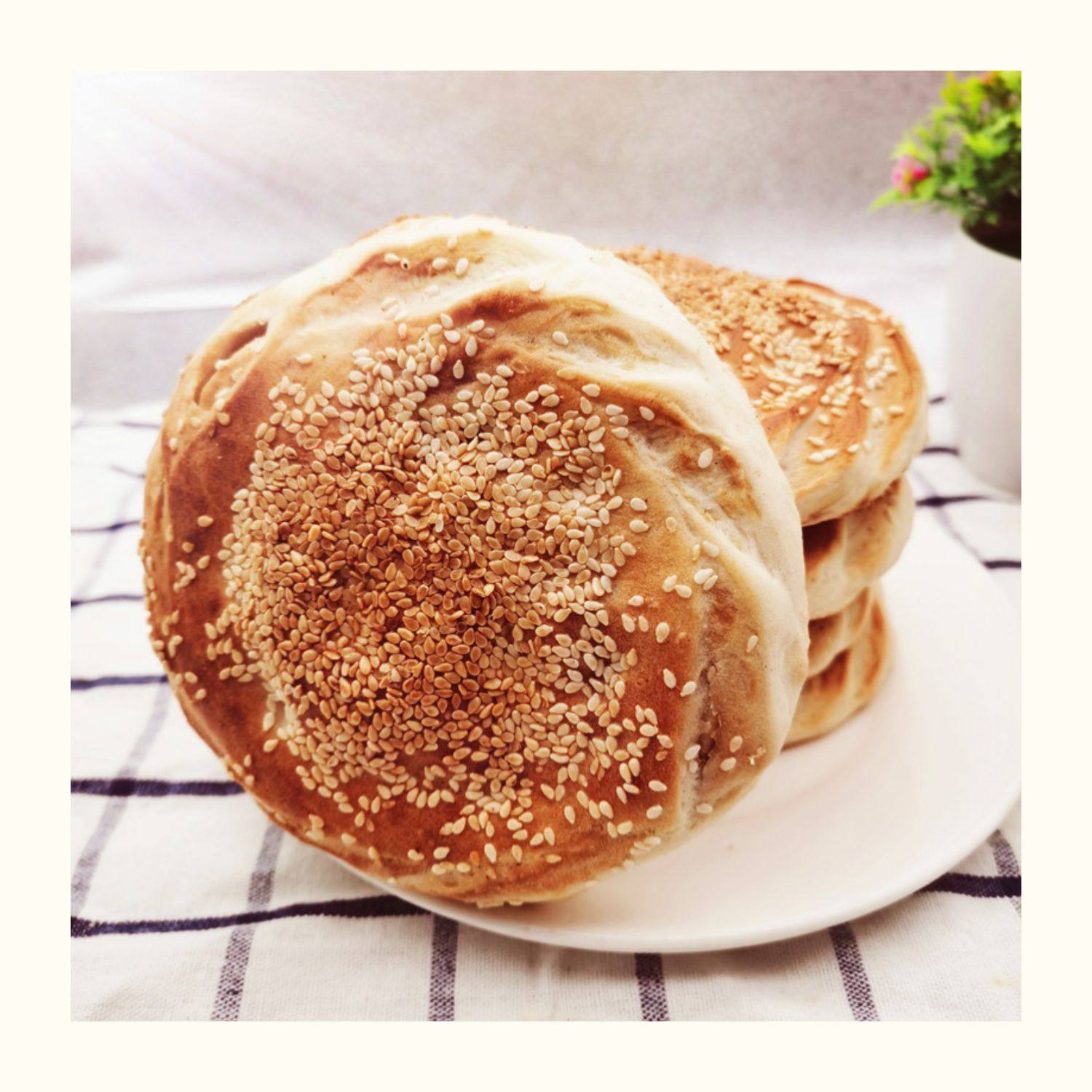 山东菏泽大烧饼10个河南特产手工香酥芝麻饼单县零食小吃吊炉烧饼