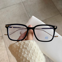 Vegan Mesh Red Black Frame Optical Glasses Nearsightedness Women Large Frame Transparent slim anti-Blu-ray glasses Mens face anti-fatigue