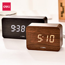 Del 8814 multifunctional voice control mini electronic clock modern fashion simple bedside clock bedroom living room clock