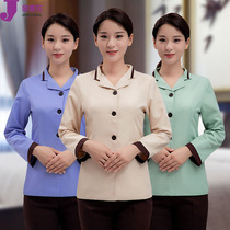 cleaning clothes long sleeve autumn winter hotel PA room sister-in-law work clothes supermarket property community hospital hotel uniform set