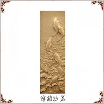 Carp Carp Carp Leaping Dragon Gate Sculpture TV Background Wall Rimming Hotel Renovation Manager Direct Sales