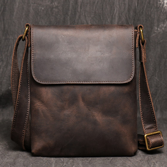 2025 new high-end fashion top-layer cowhide men's bag men's shoulder bag genuine leather crossbody bag men's high-end feeling 2025 new high-end fashion top-layer cowhide men's bag men's shoulder bag genuine leather crossbody bag men's high-end feeling