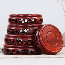 Mahogany base Handicraft decoration base Solid wood round vase Odd stone fish tank Buddha statue base Wooden bracket