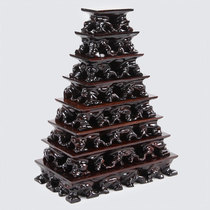 Redwood carving crafts strange stone base solid wood root carving can dig slot rectangular flower pot Jade wooden support base