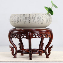 Mahogany bracket base Solid wood crafts teapot flower pot vase Buddha statue fish tank incense burner ornaments round base