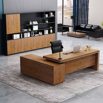 Atmospheric simple modern office desk and chair combination Commercial office furniture Large desk Manager President Boss desk