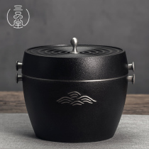 Three Pin Tang tin tea cans Tin cans Pure Tin Zen Chinese large capacity sealed cans Store tea cans as good as water