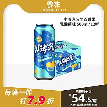 雪花啤酒小啤汽500ml*12听[1元优惠券]-寻折猪