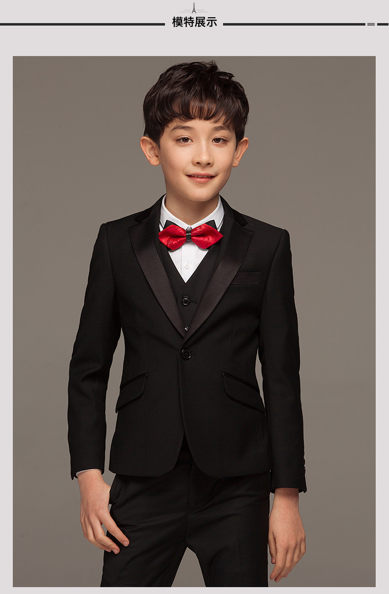 儿童西服套装男新款小西装男童花童礼服小孩主持人钢琴演出服春款