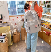 Hong Kong Hong Kong style girl schoolbag female college student junior high school student campus large-capacity backpack Korean and Japanese backpack