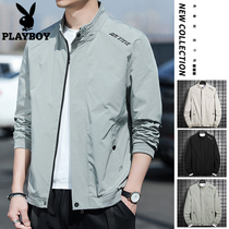 Flowers Playboy Upright Collar Jacket Man 2021 Chunqiu Ji New Korean version Trend blouses Casual Loose Flight Jacket