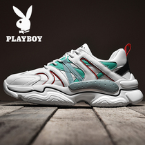 Floral Playboy mens shoes 2022 new summer heightening old daddy shoes trendy sports casual shoes ins 100 hitch shoes