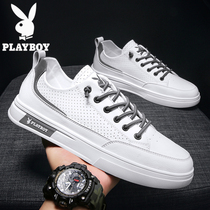 Floral Playboy mens shoes Summer breathable hollowed-out leather shoes men casual shoes leather small white shoes mens wave shoes 100 hitch