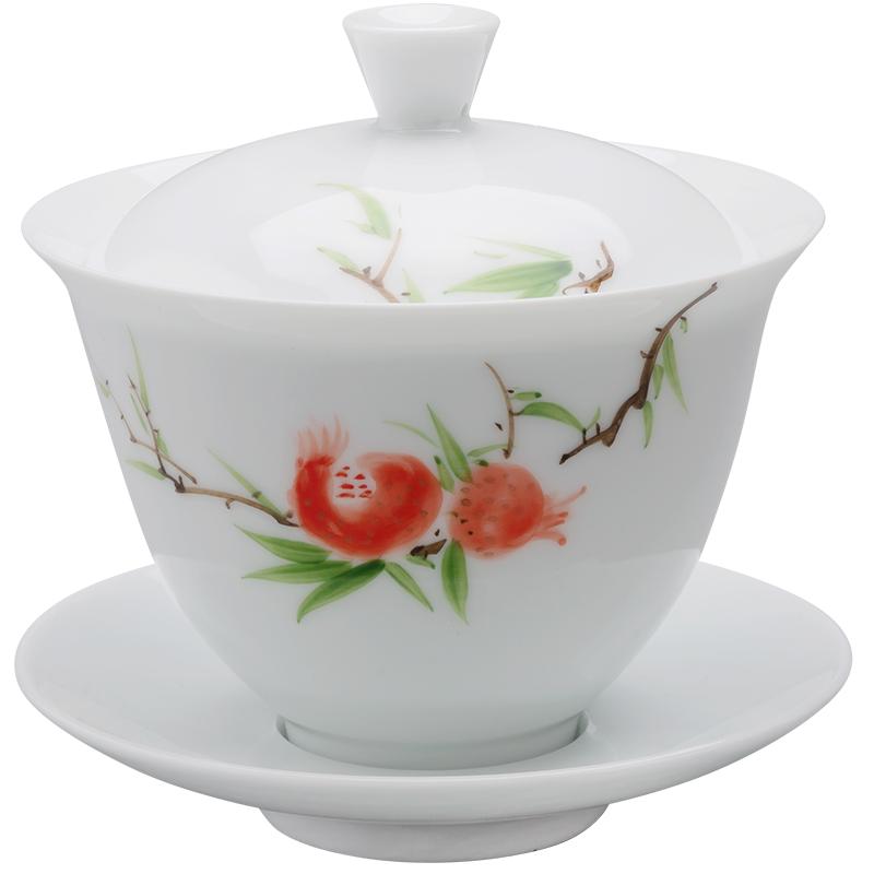 Ultimately responds to the manual only three mercifully tureen jingdezhen hand - made pastel thin foetus white jade porcelain cups from a single tea sets