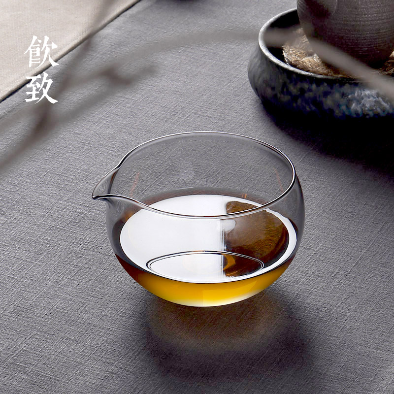 Ultimately responds to thickening glass fair keller creative manual transparent points tea male cup Japanese high - temperature tea set size