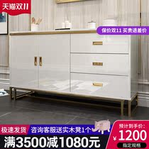 Postmodern stainless steel paint sideboard cupboard cupboard tea cabinet simple aluminum alloy restaurant multifunctional cabinet