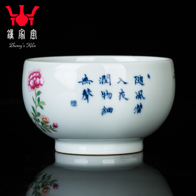 Clock home up porcelain jingdezhen porcelain cups color bucket personal special master kung fu tea cups of tea cups