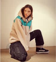 HOLIDay SOUTH KOREA BIG CODE SKI JERSEY GRIP SUEDE HOODED SWEATSHIRT MALE AND FEMALE SINGLE DOUBLE BOARD WOOLEN CIRCLE WITH CAP PINK CAMOUFLAGE COLOR