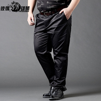 Large size mens fat pants plus fat increase loose thin casual pants fat spring summer special size middle-aged business trousers