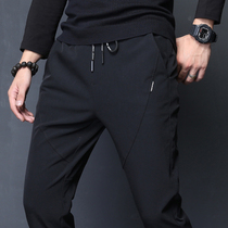 Mens loose waist sports pants straight spring and autumn casual trousers mens pants 2021 New Tide summer thin model