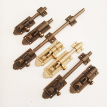 Antique antique pure copper latch thick Chinese retro door and window accessories door bolt ancient building brass bronze can be customized