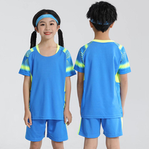 Summer Children Badminton Suit Boys Girls Sport Short Sleeve Speed Dry Kid Competition Ping Pong Suit Print