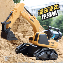 Gesture Induction Wireless Remote Control Excavator Engineering Vehicle Children Electric Toy Boy Super Large Hydraulic Digger