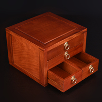 Solid wood tea box Whole log rosewood tea tray Drawer Kung Fu tea accessories Puer tea cake storage box