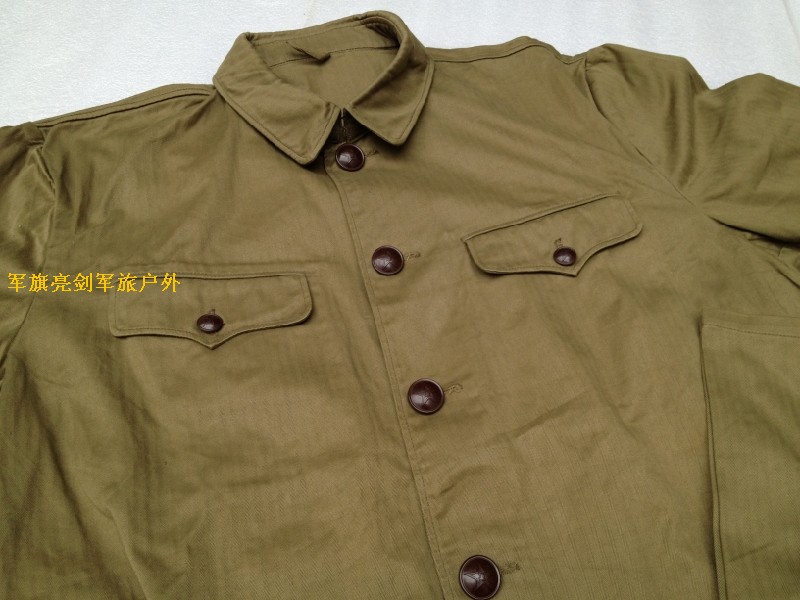 库存正品老货 60年代55式人字纹士兵老军装 五五式士兵冬装