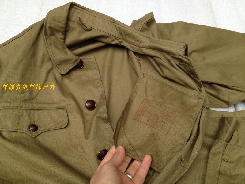 库存正品老货 60年代55式人字纹士兵老军装 五五式士兵冬装 赣州