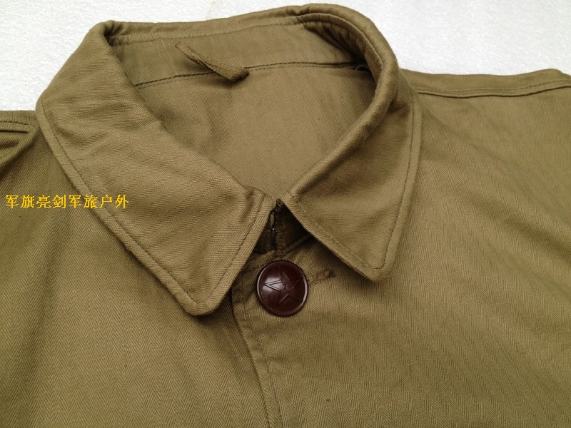 库存正品老货 60年代55式人字纹士兵老军装 五五式士兵冬装